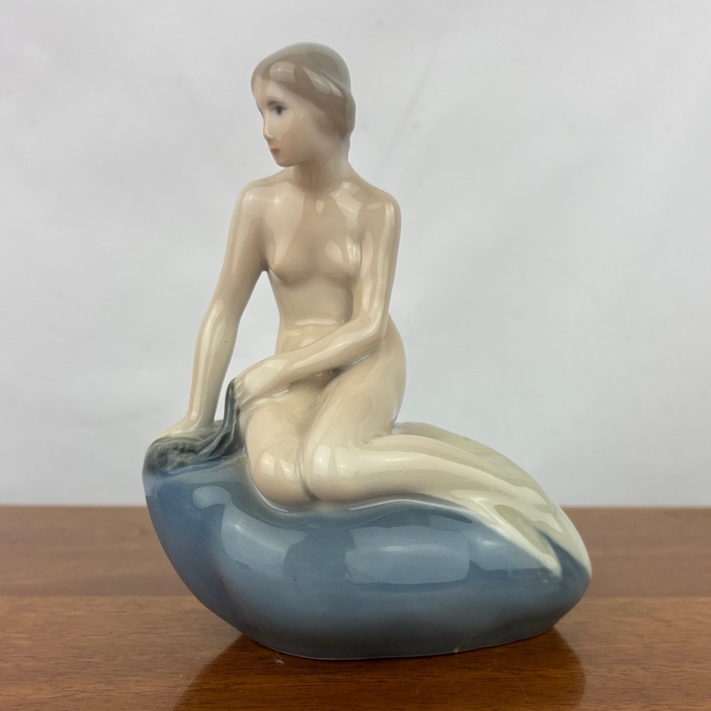 Vintage Edvard Eriksen Royal Copenhagen little mermaid porcelain figurine